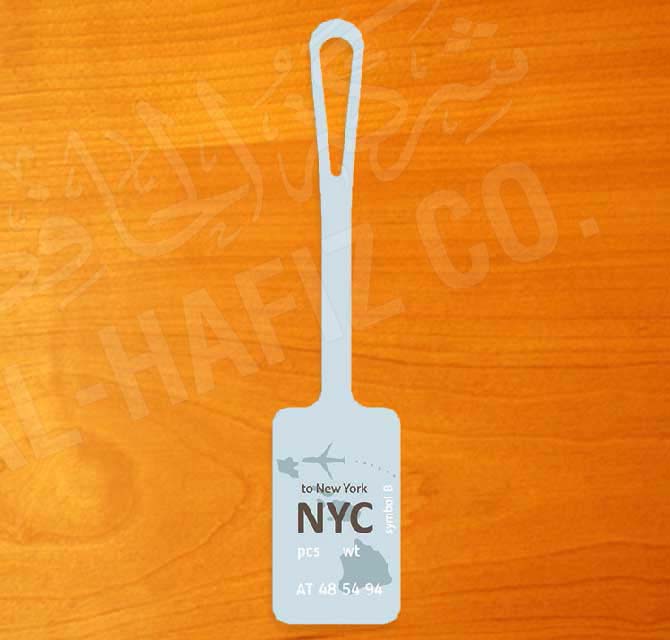 علامة الأمتعة المخصصة مع الطباعة الفضية أو الذهبية
